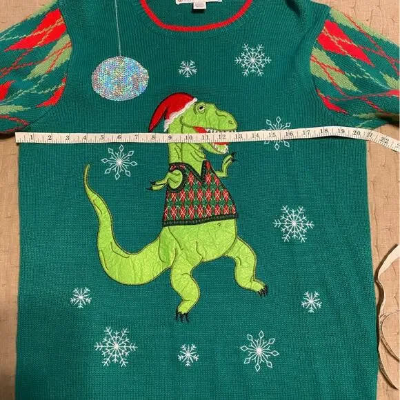 Jolly Sweaters Dinosaur Holiday Sweater - Picture 7 of 8
